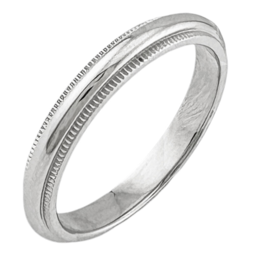 Tiffany & Co. Milgrain Ring, Platinum 950, Men's and Women's Ring.